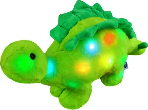Glow Guards Light up Dinosaur Stuffed Animal LED Soft Stegosaurus Plush Toy with Magic Night Lights Glowing Birthday Children's Day for Toddler Kids, 16''