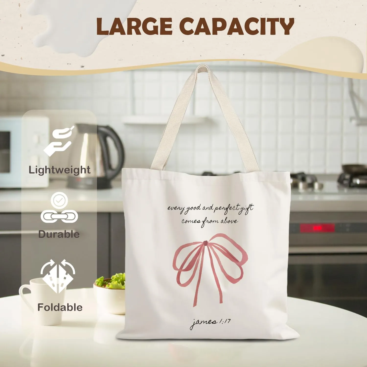 God Says You are Christian Canvas Tote Bags for Women, Inspirational Christian Gifts for Women