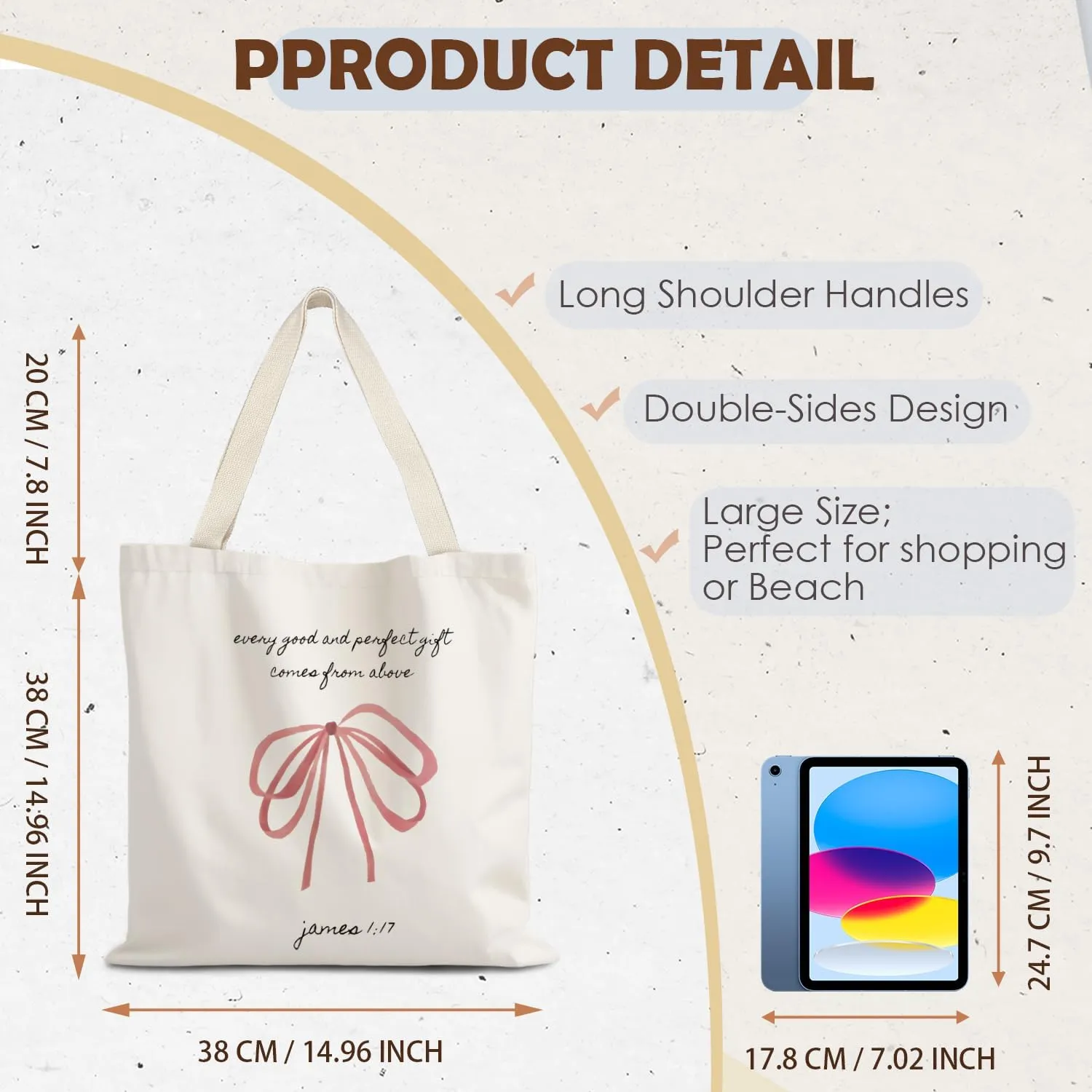 God Says You are Christian Canvas Tote Bags for Women, Inspirational Christian Gifts for Women