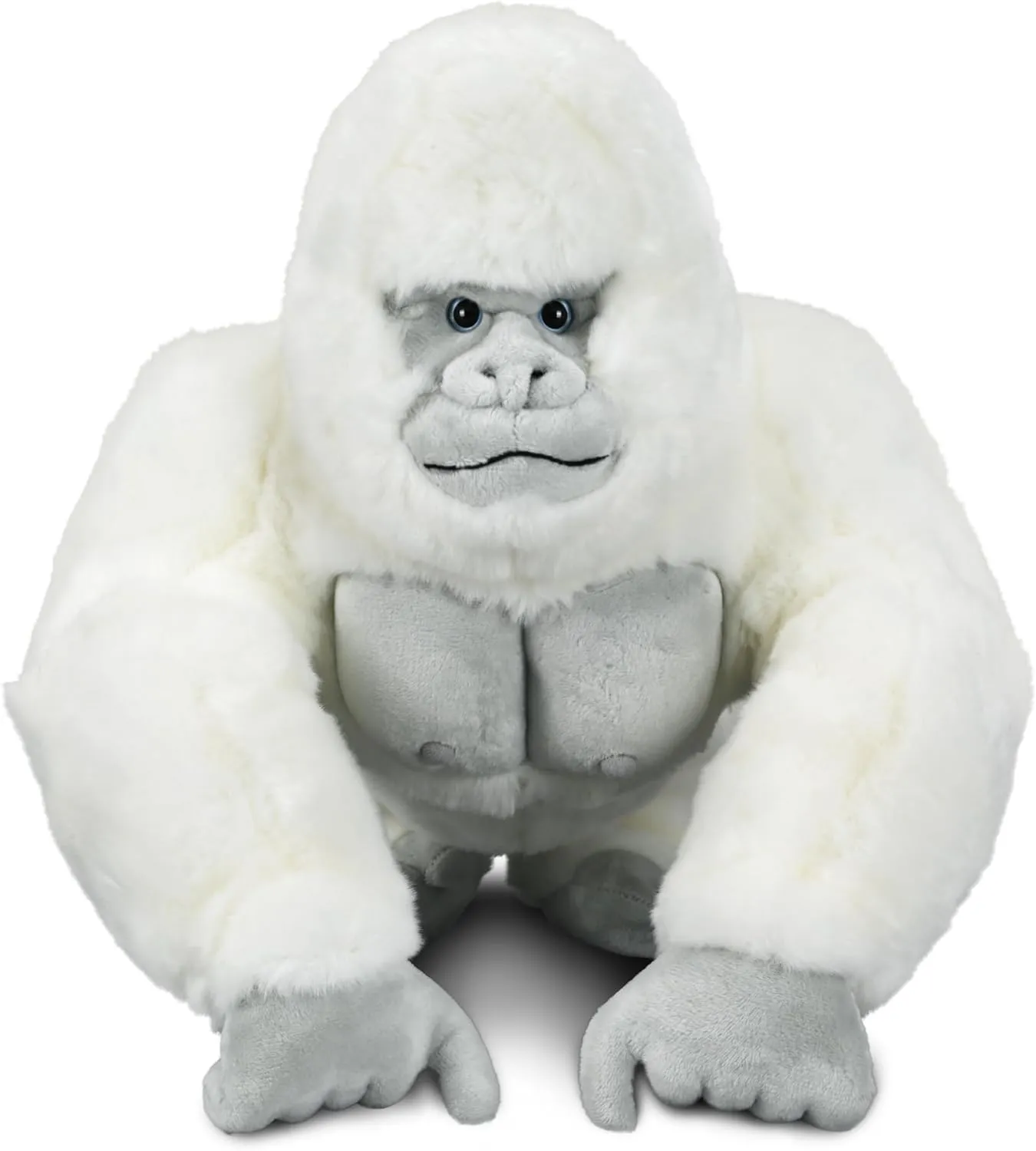 Gorilla Stuffed Animal, 17 Inch Big Chimpanzee Stuffed Toy, Monkey Plush (White)