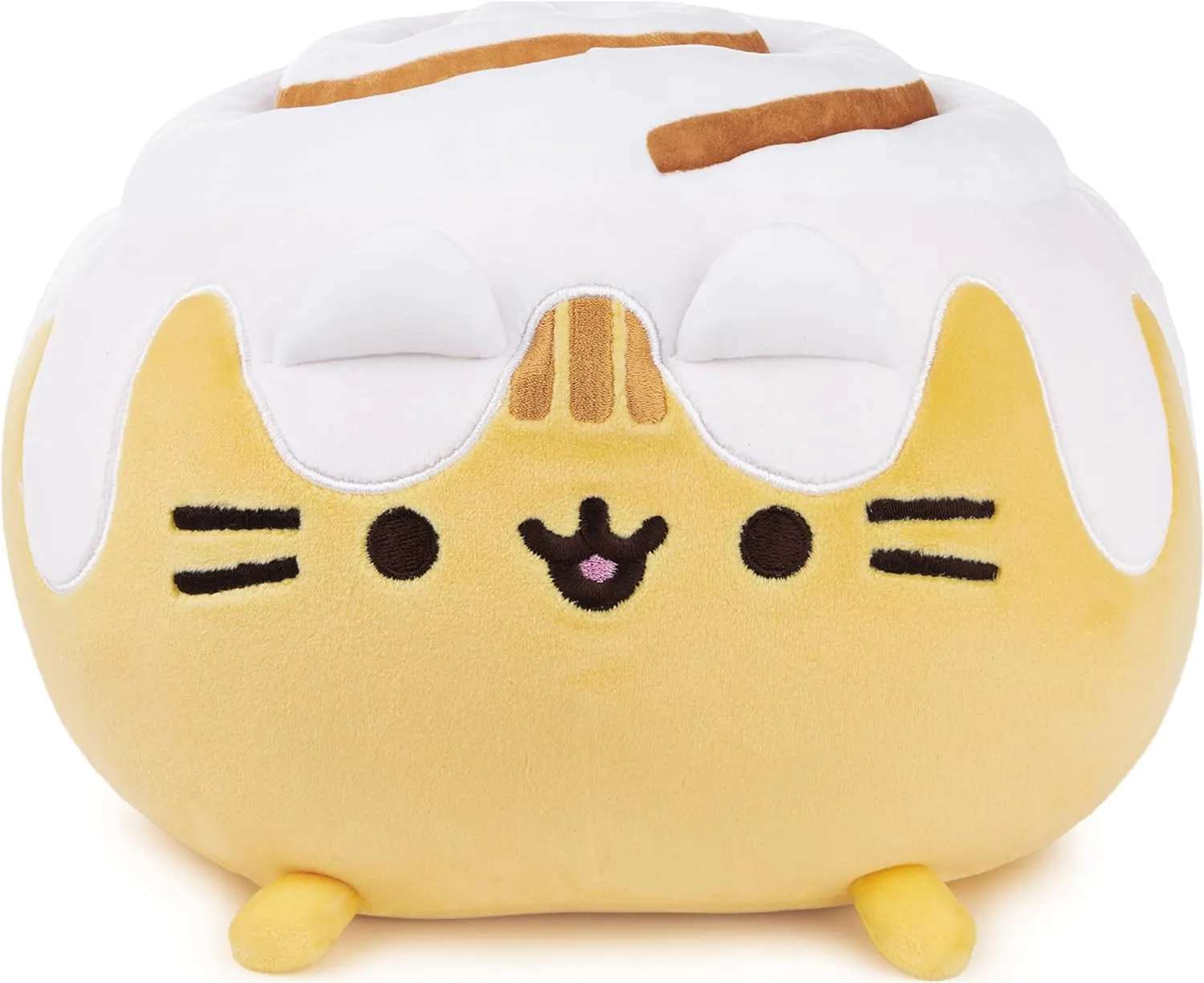 GUND Pusheen Catfé Cinnamon Roll Pusheen Plush Squisheen Cat Stuffed Animal, 12”