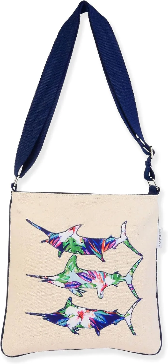 Guy Harvey Wild Flowers Medium Crossbody Shoulder Bag