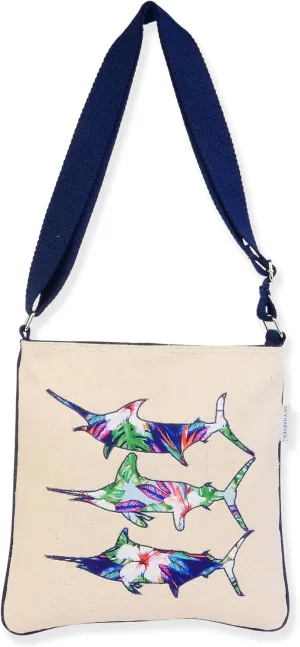 Guy Harvey Wild Flowers Medium Crossbody Shoulder Bag