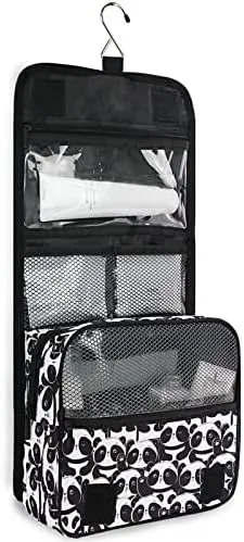 Hanging Toiletry Bag Hello Panda Makeup Bag Portable Travel bag for Toiletries Organizer Bags for Women Men, Travel-Essentials Bag