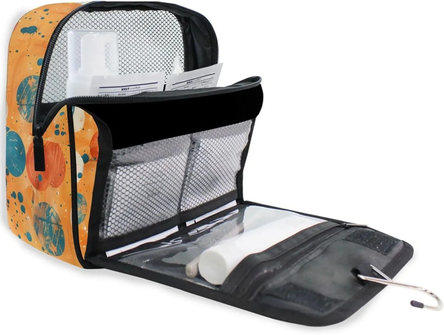 Hanging Toiletry Bag Polka-dot Travel Makeup bag for Toiletries Portable Travel Toiletry Organizer Cosmetic Bags with Hanging Hook