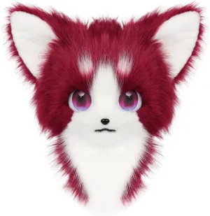 HAOAN Animal Furry Fursuit Head Mask Plush Cat Fox Mask Costume Props for Halloween Cosplay Party