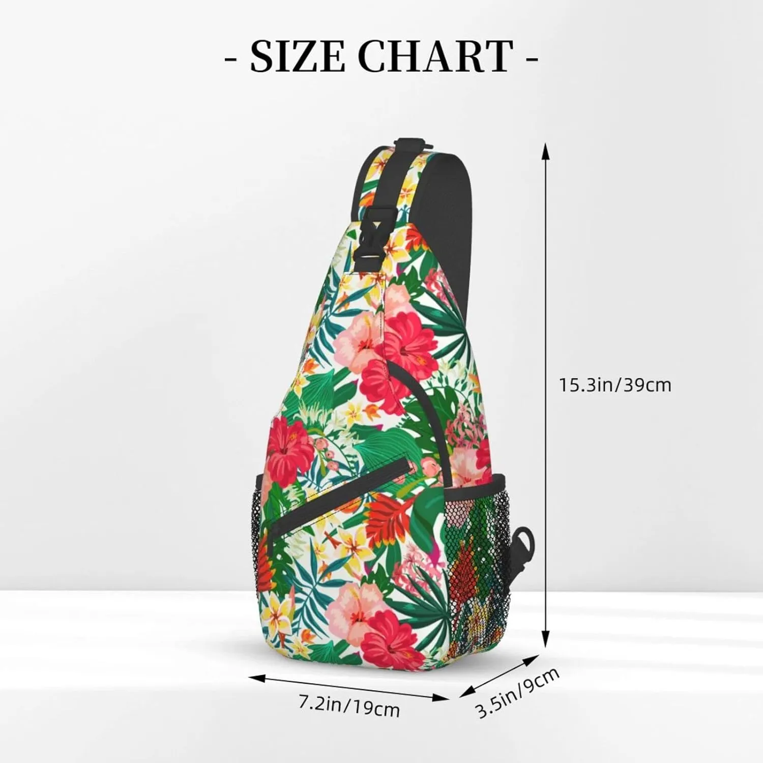 Hawaii Hawaiian Sling Bag,Multipurpose Crossbody Backpack Shoulder Chest Bag for Women Men Travel Hiking Daypack