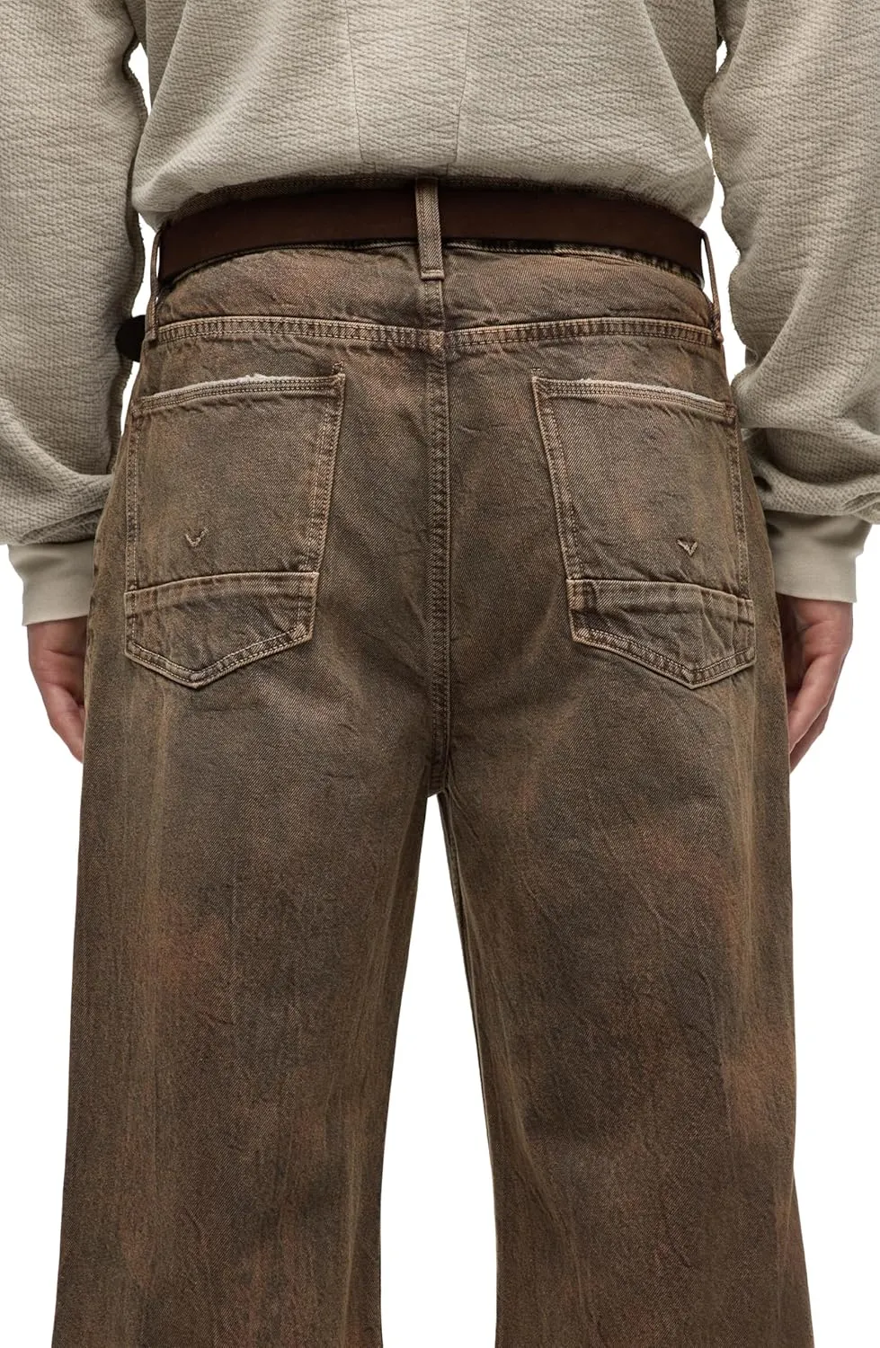 HUDSON Men's Luca Loose Fit Wide Leg Denim Pant