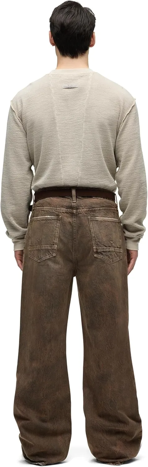 HUDSON Men's Luca Loose Fit Wide Leg Denim Pant