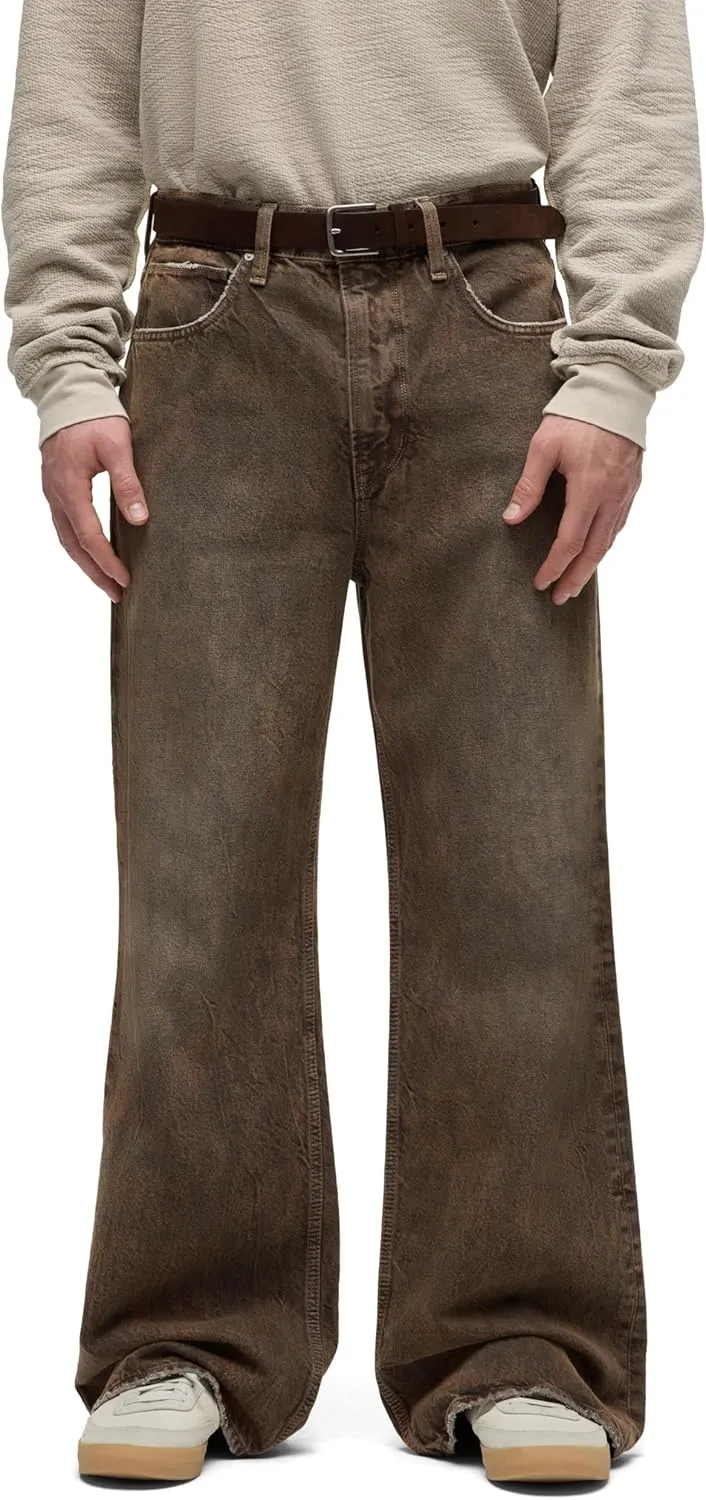 HUDSON Men's Luca Loose Fit Wide Leg Denim Pant