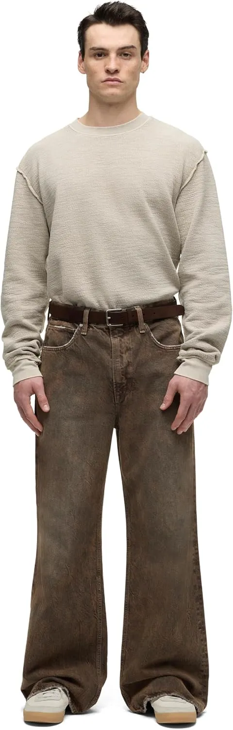 HUDSON Men's Luca Loose Fit Wide Leg Denim Pant