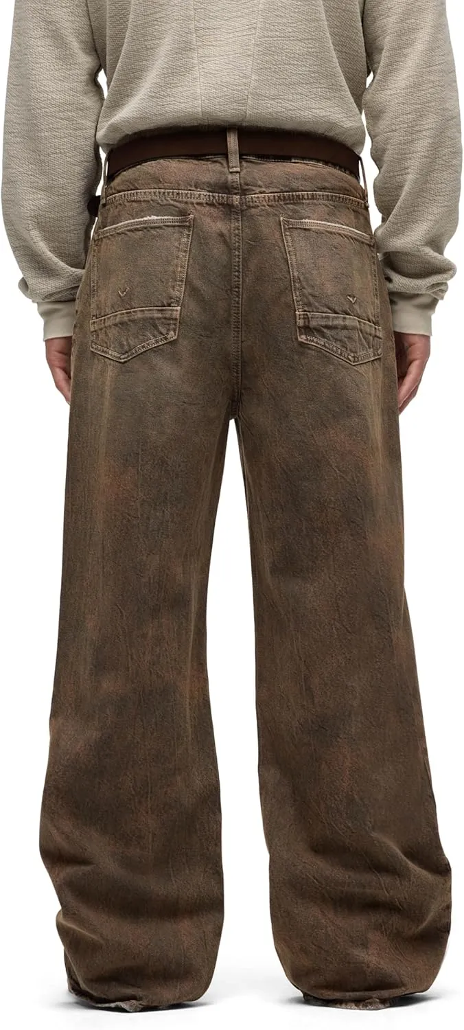 HUDSON Men's Luca Loose Fit Wide Leg Denim Pant
