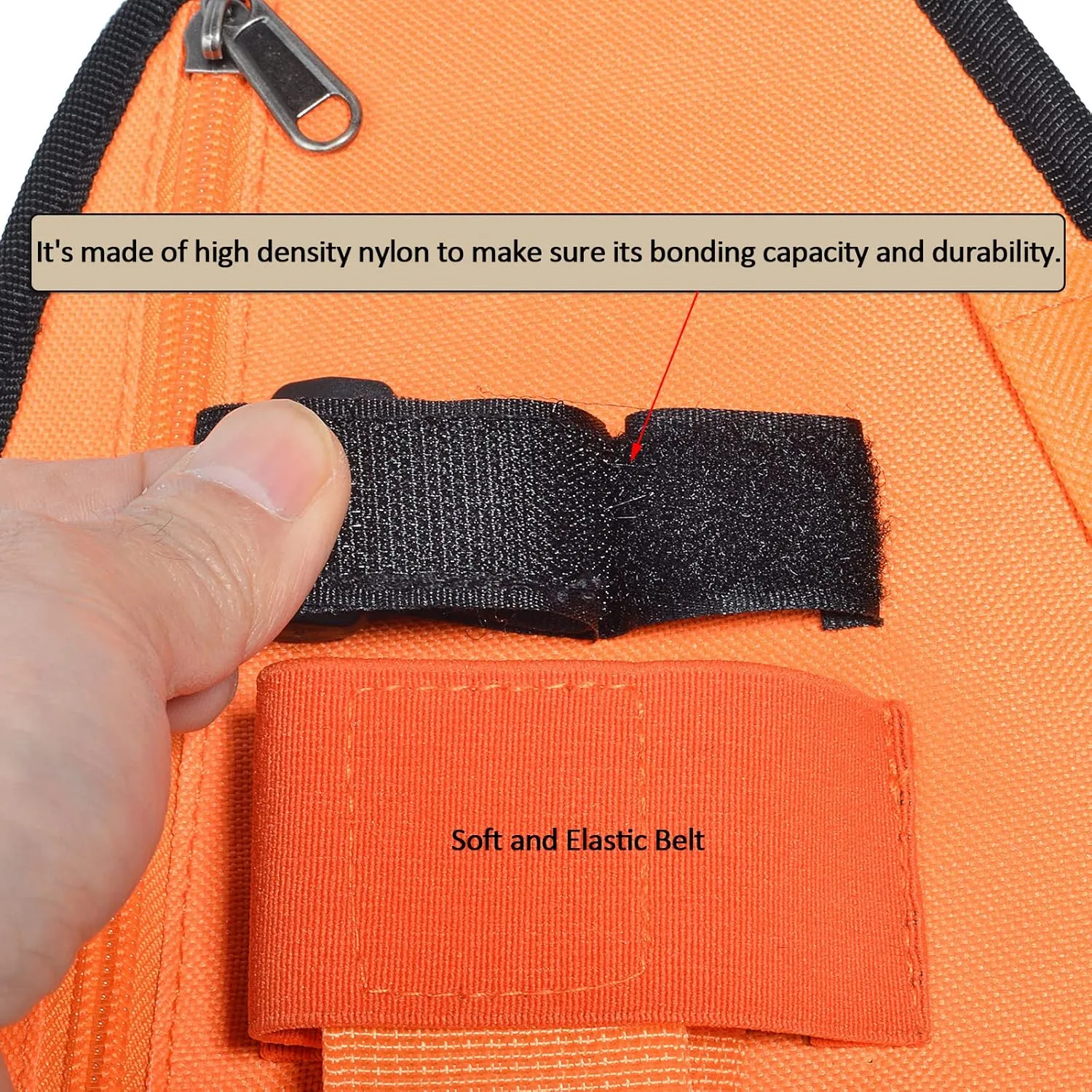 HYS Nylon Chest Harness Pack, Adjustable Shoulder Strap with an Adjustable Single Radio Pouch