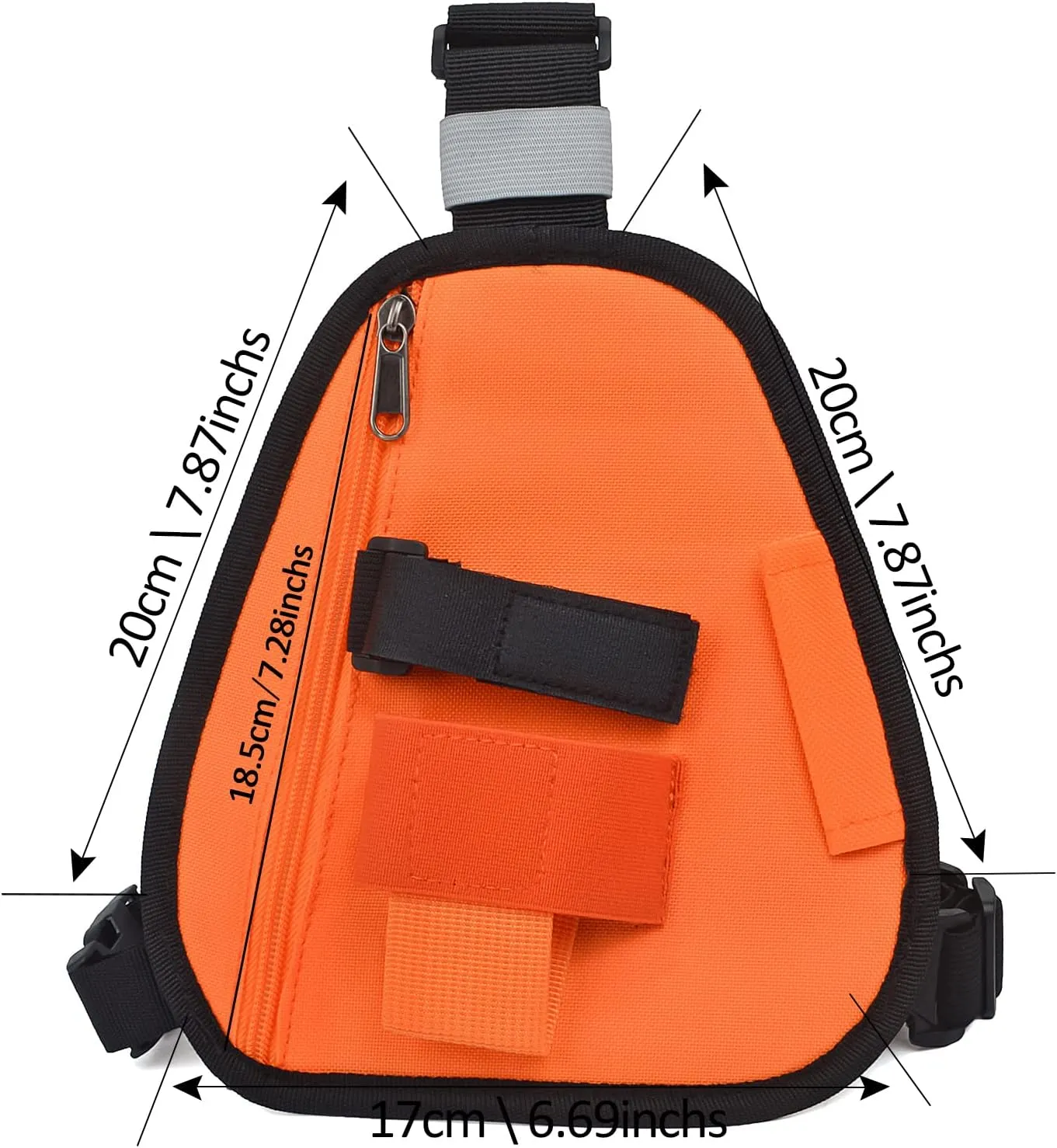 HYS Nylon Chest Harness Pack, Adjustable Shoulder Strap with an Adjustable Single Radio Pouch