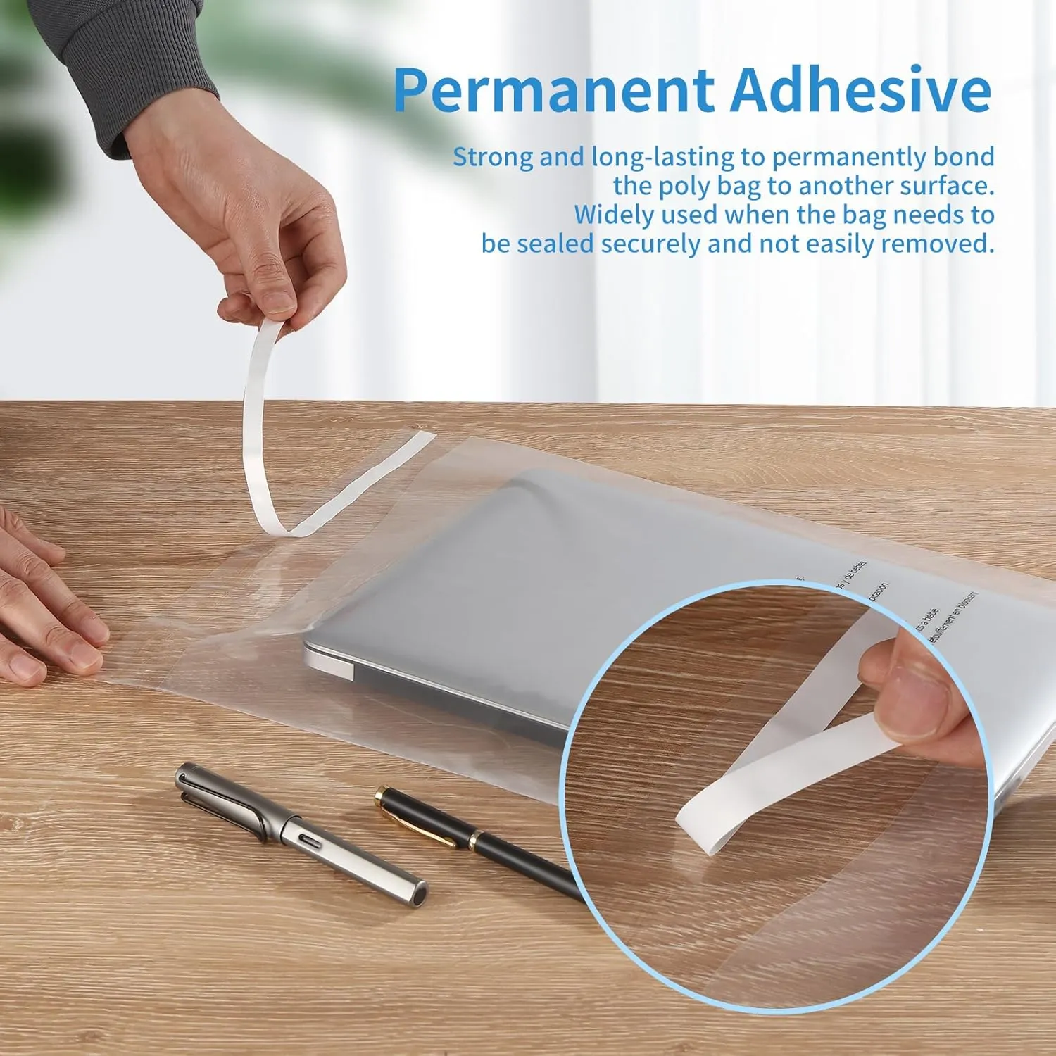 iMailer - 100 Pcs - 8" x 10", Clear Poly Bags with Suffocation Warning Self Seal 1.6 Mil for Clothing, T-Shirt, Brochure, Prints, Handicraft Gift-Permanent Glue