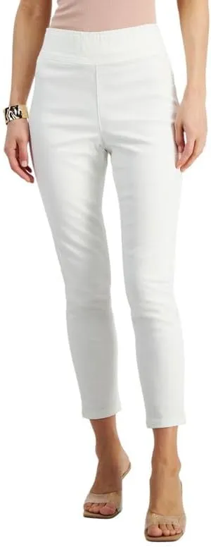 I.N.C. INTERNATIONAL CONCEPTS Women's Pull-On Skinny Cropped Jeans Bright White 6