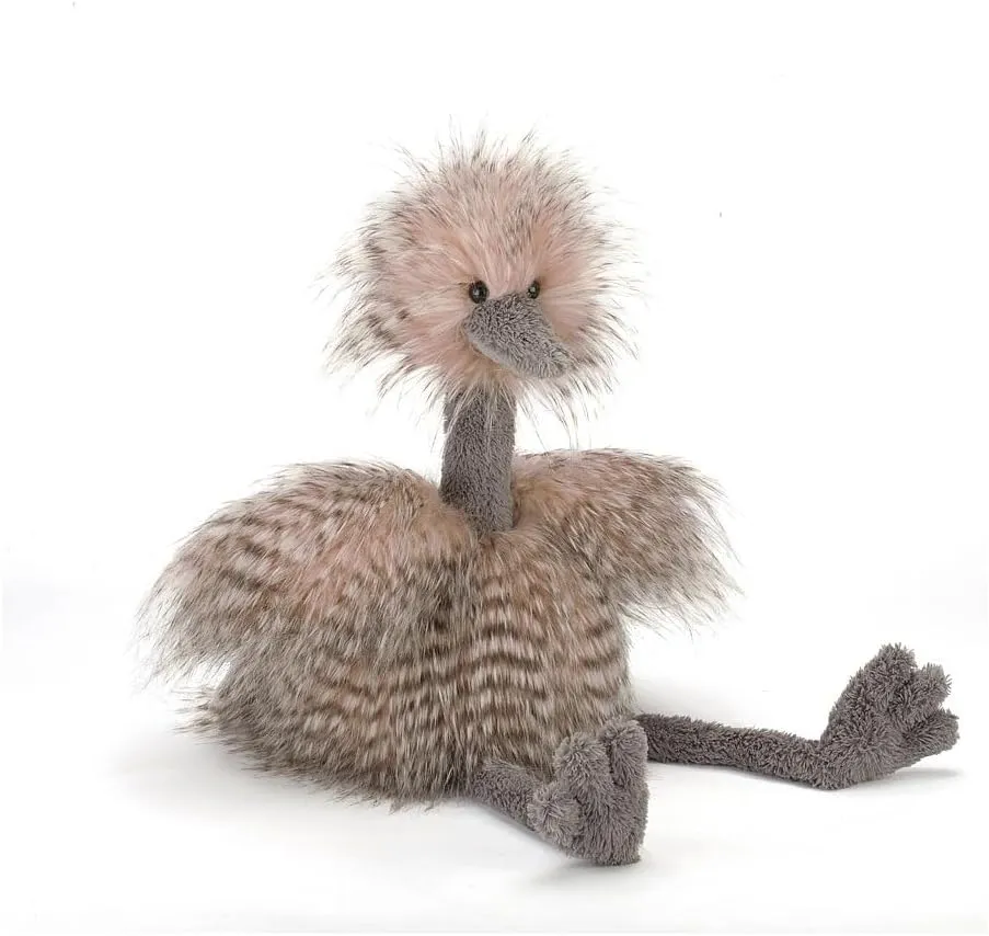 Jellycat Mad Pet Odette Ostrich Stuffed Animal, 17 inches - Bird Plush Toy - Classic Children's Gift
