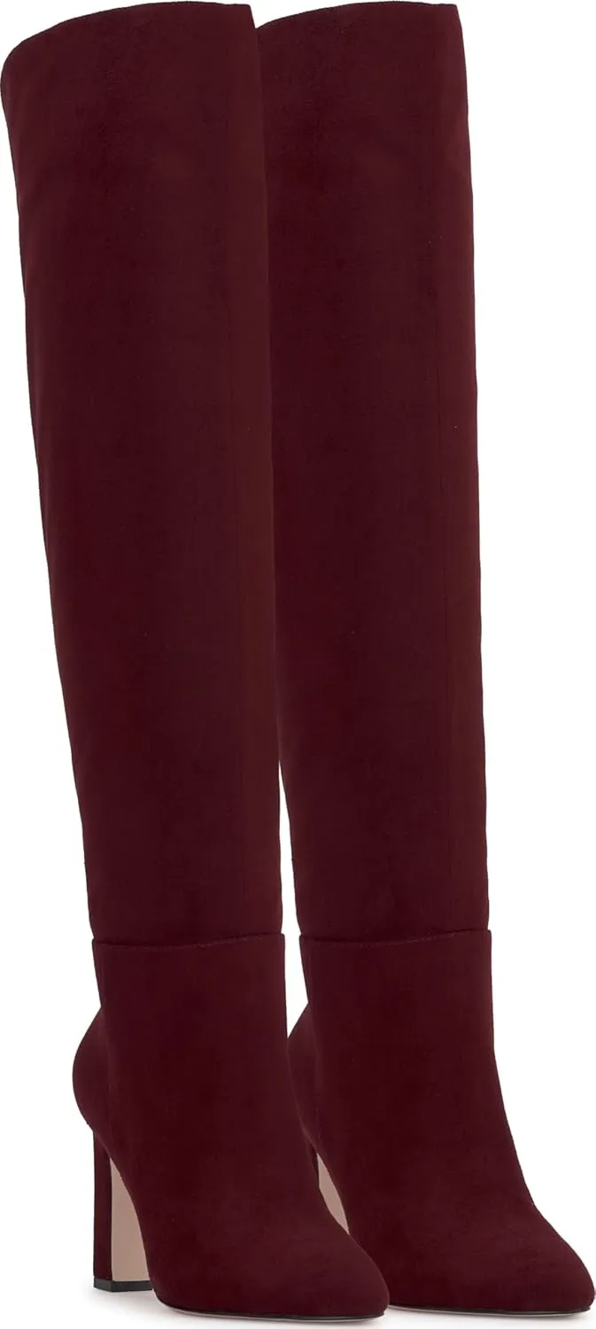 Jessica Simpson Womens Zipper Faux Leather Over-The-Knee Boots
