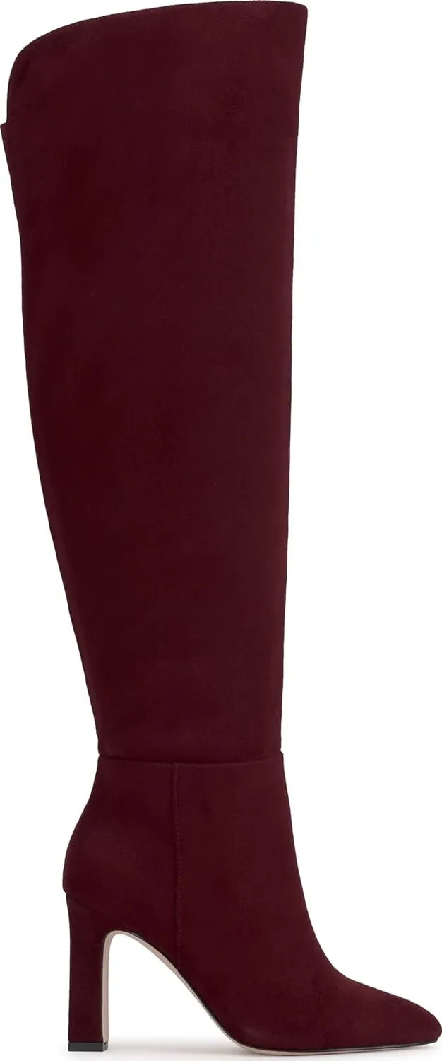 Jessica Simpson Womens Zipper Faux Leather Over-The-Knee Boots