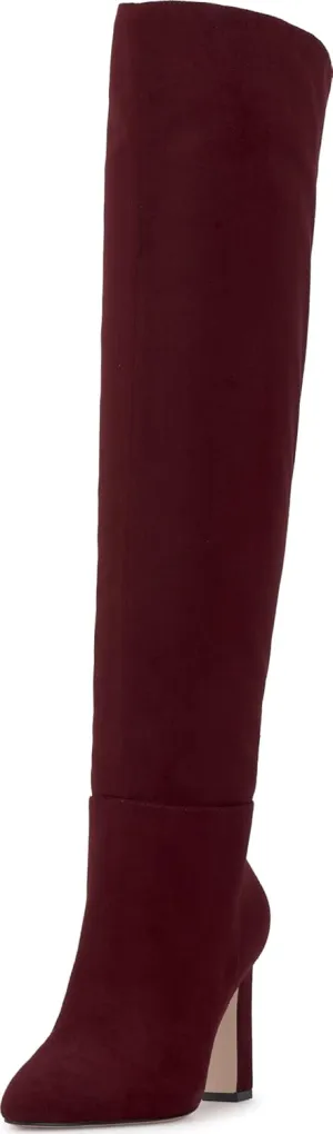 Jessica Simpson Womens Zipper Faux Leather Over-The-Knee Boots