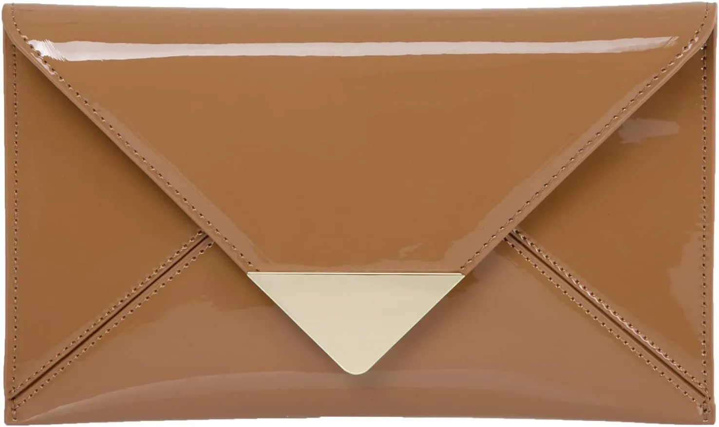 JNB Faux Patent Leather Glossy Envelope Clutch