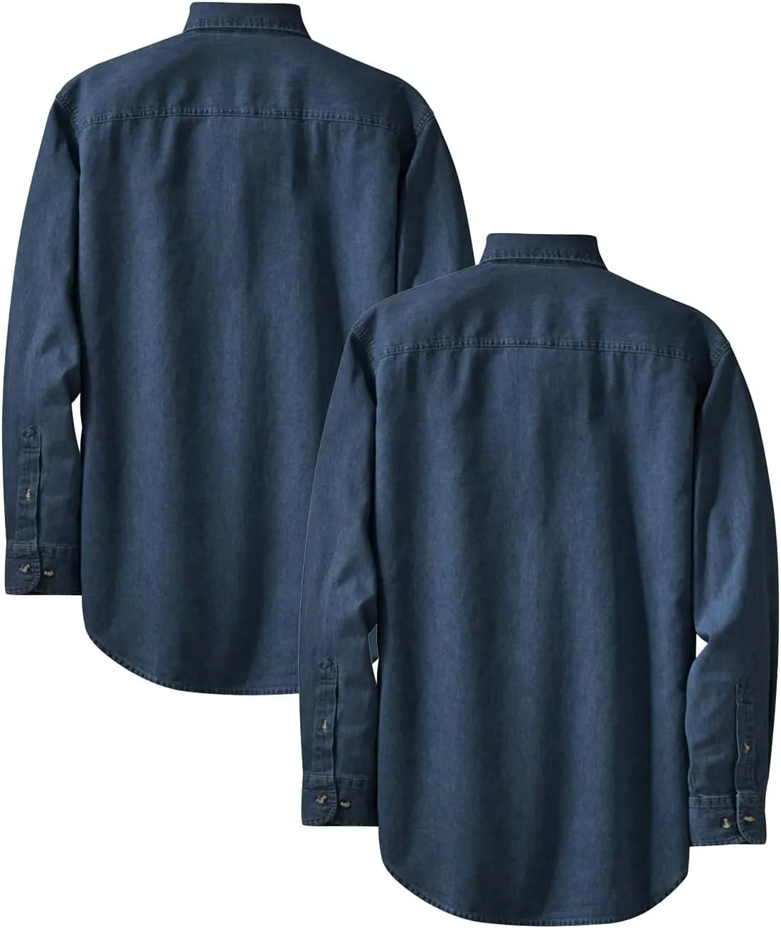 Joe's USA 6.5-Ounce Long Sleeve Denim Shirts in Sizes XS-6XL