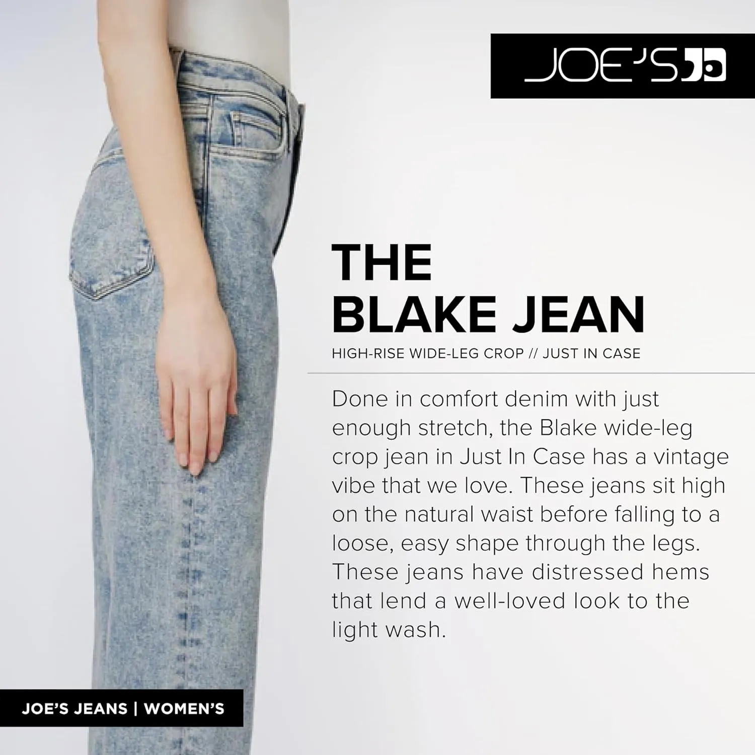 Joe's Women's The Blake Wide Leg W Raw Hem