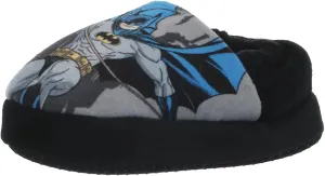 Josmo Boy's Batman Slipper Dark Knight Superhero Lightweight Comfort Soft Aline Plush House Shoes