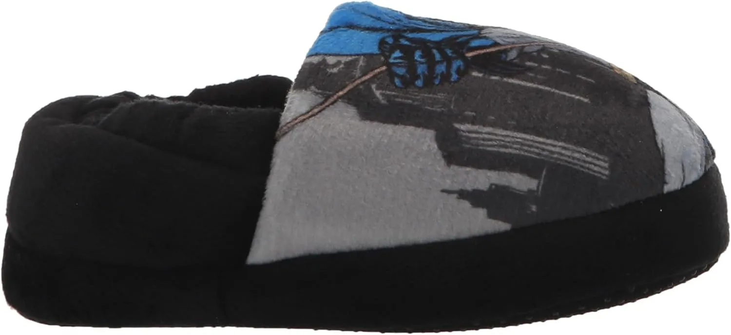 Josmo Boy's Batman Slipper Dark Knight Superhero Lightweight Comfort Soft Aline Plush House Shoes