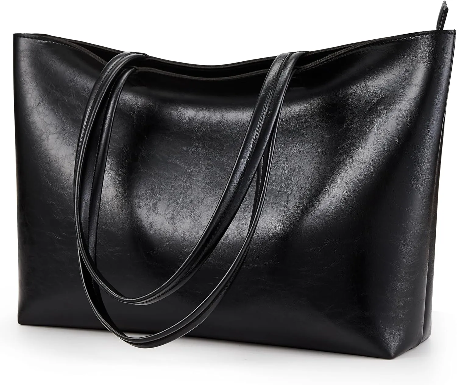 KALIDI Tote Bag Zipper Shoulder Bag Faux Leather Purses Satchel for Women Large Casual Handbag Work Dating College