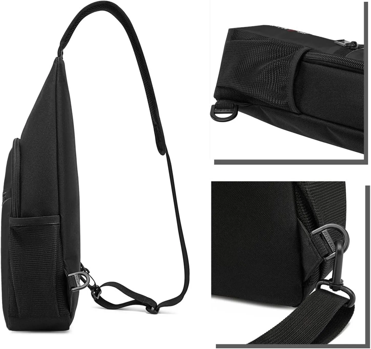Keep The Immigrants Deport The Racists Unisex Chest Bag Lightweight Crossbody Shoulder Bag Travel Pocket Black