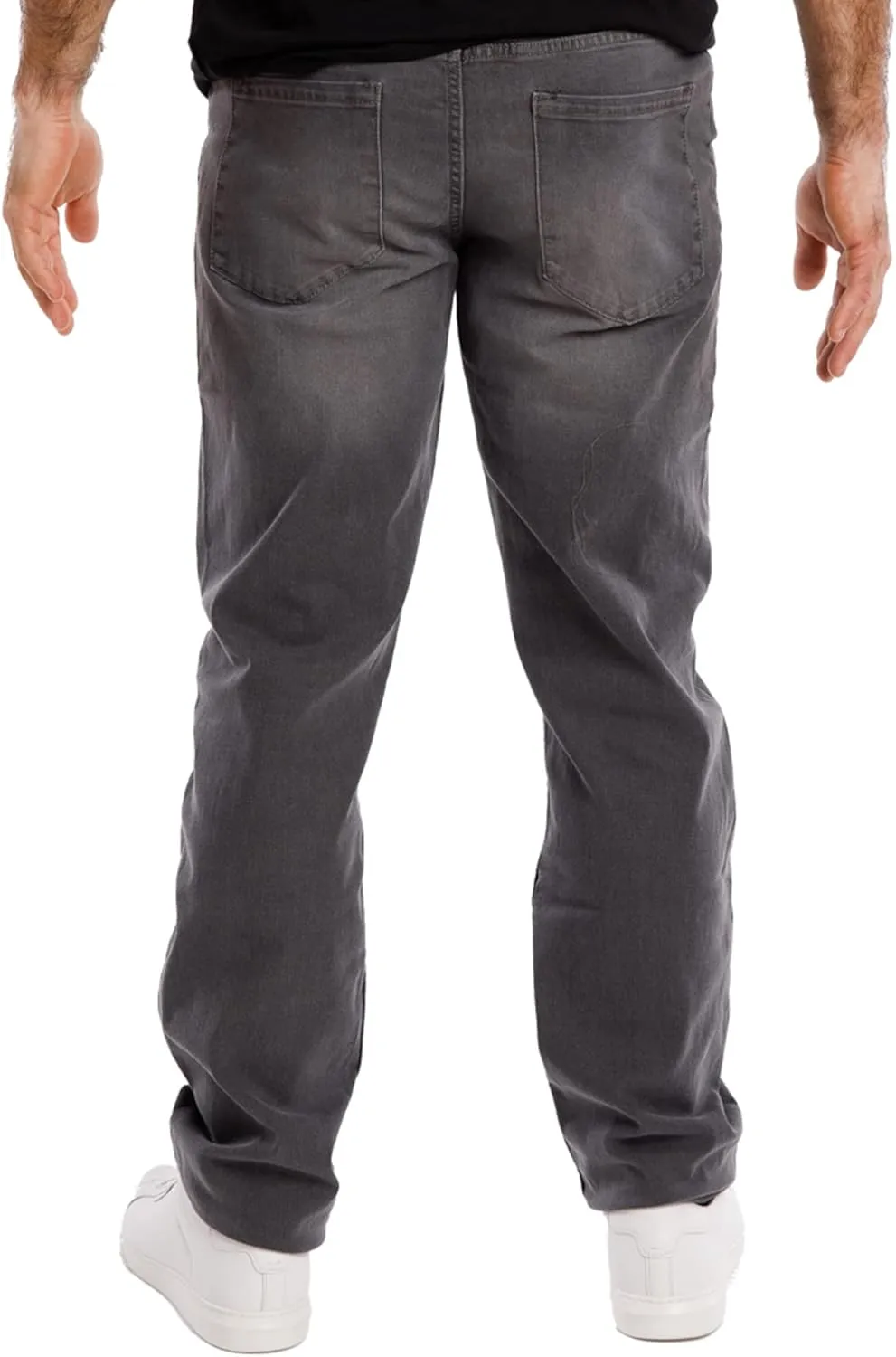 Kenneth Cole Mens Jeans Athletic Fit - Roomier Fit in Waist, Hip, and Thighs - Flexible Stretch Denim - Straight Leg Jeans