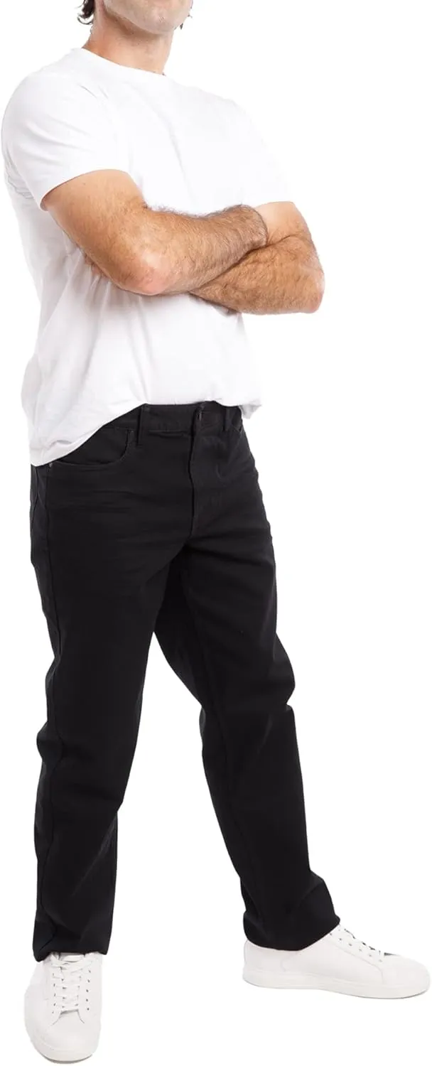 Kenneth Cole Mens Jeans Athletic Fit - Roomier Fit in Waist, Hip, and Thighs - Flexible Stretch Denim - Straight Leg Jeans
