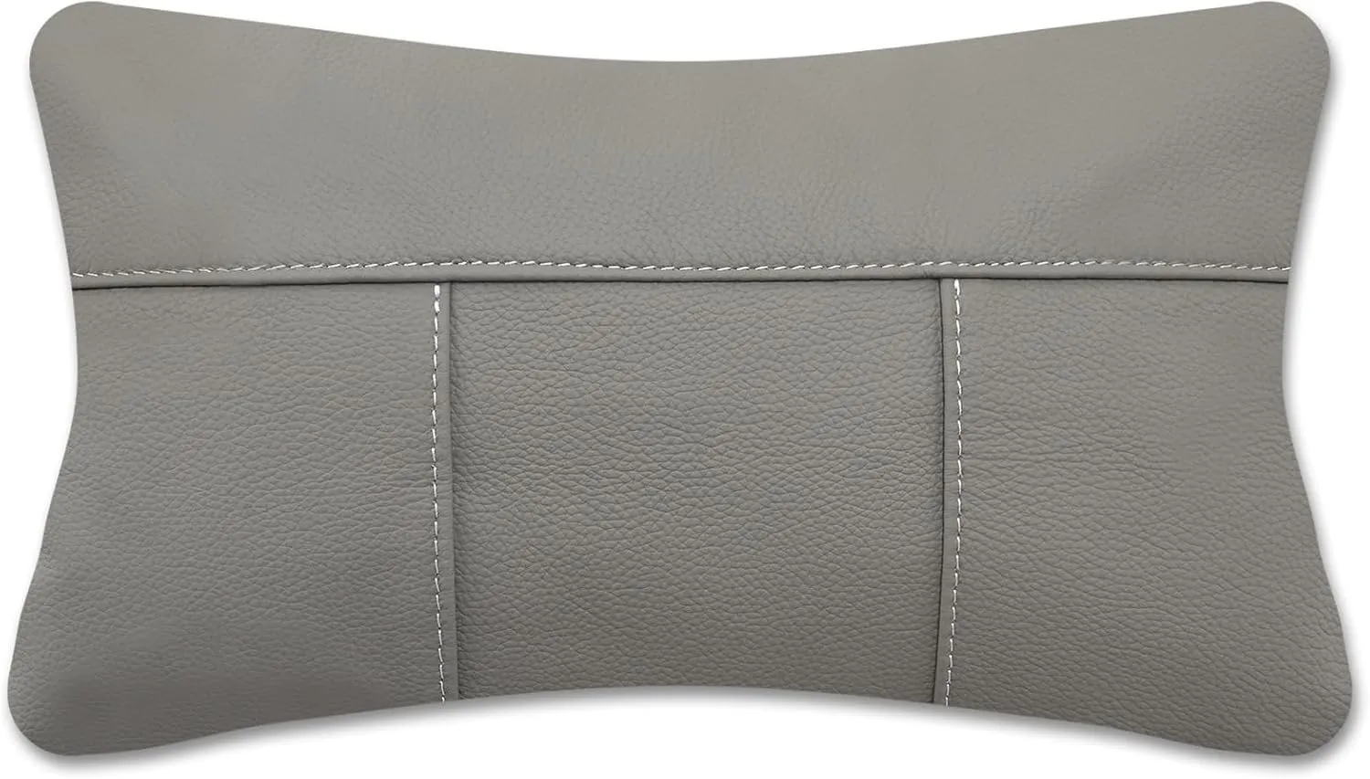 Kidol & Shellder Genuine Leather Pillow Cover 12x20 - Luxury Full Grain Cowhide Pillow Covers for Couch Sofa Bed - Soft Durable Decorative Throw Pillow Covers with Hidden Zipper (Grey)