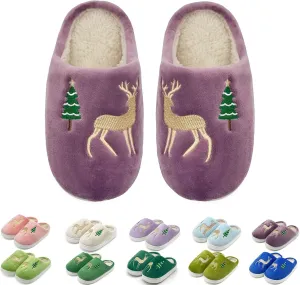 Kids Reindeer Slippers - Soft, Cozy, Non-Slip Indoor Shoes for Toddlers - Christmas Gifts for Boys & Girls