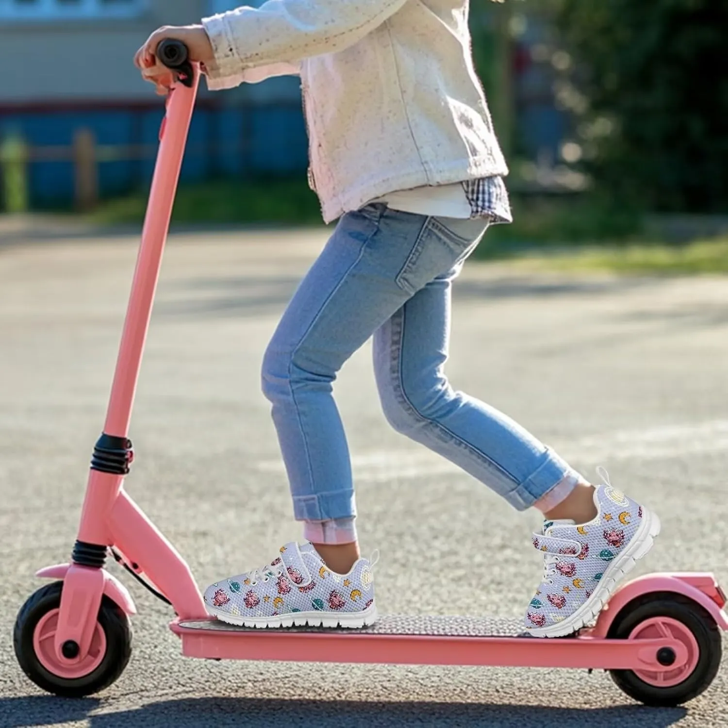 Kids Slip On Sneakers for Girls Soft Lightweight Athletic Tennis Shoes