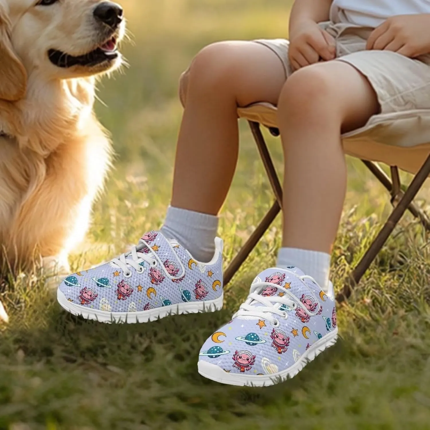 Kids Slip On Sneakers for Girls Soft Lightweight Athletic Tennis Shoes