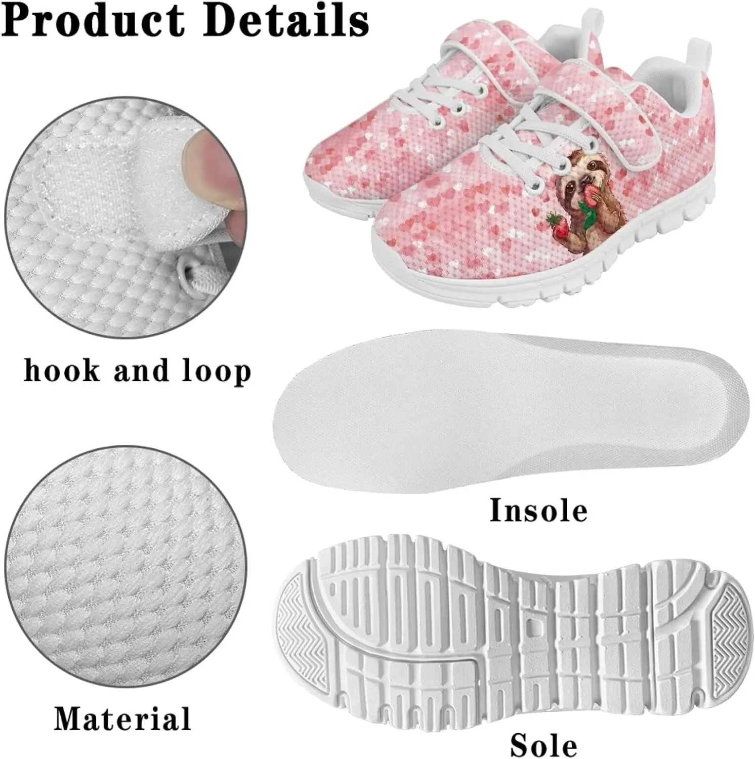 Kids Slip On Sneakers for Girls Soft Lightweight Athletic Tennis Shoes