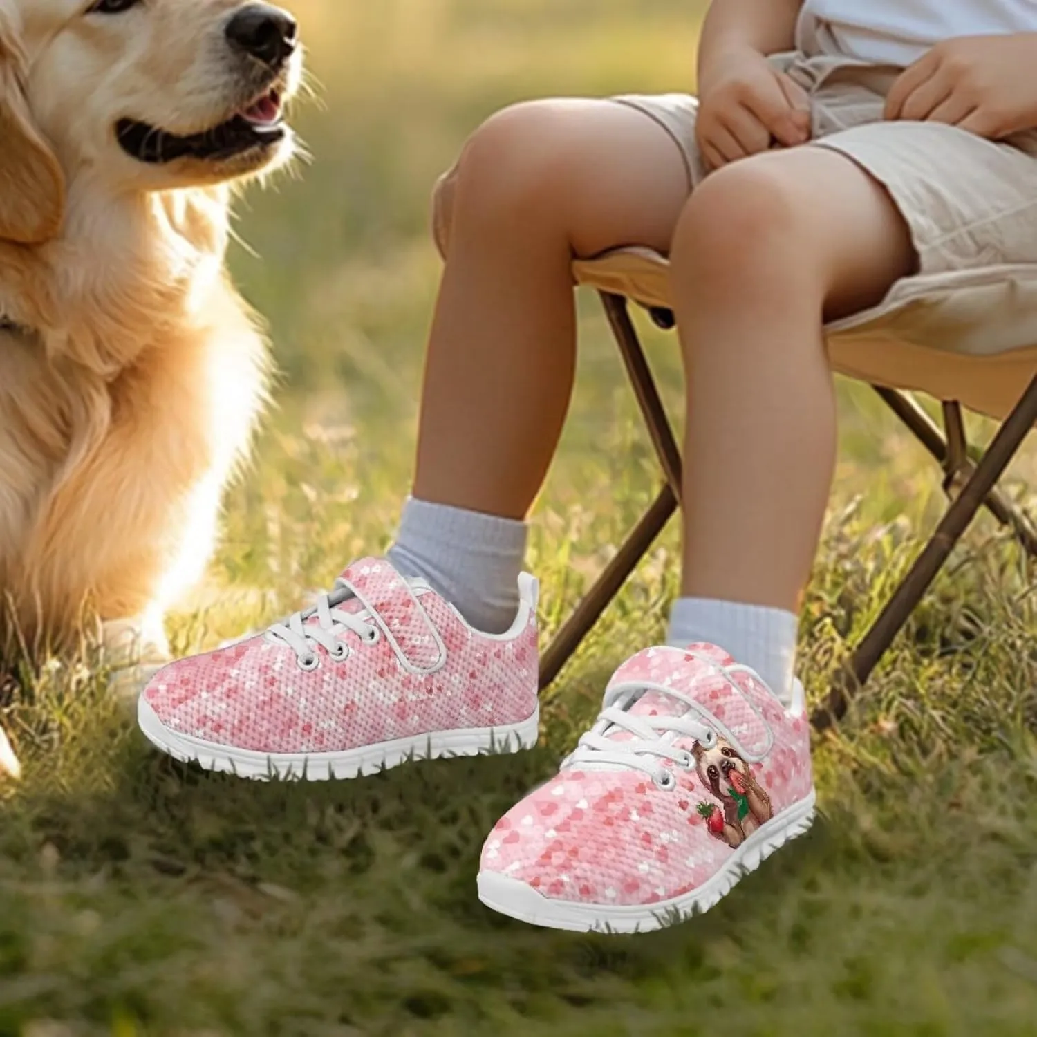Kids Slip On Sneakers for Girls Soft Lightweight Athletic Tennis Shoes