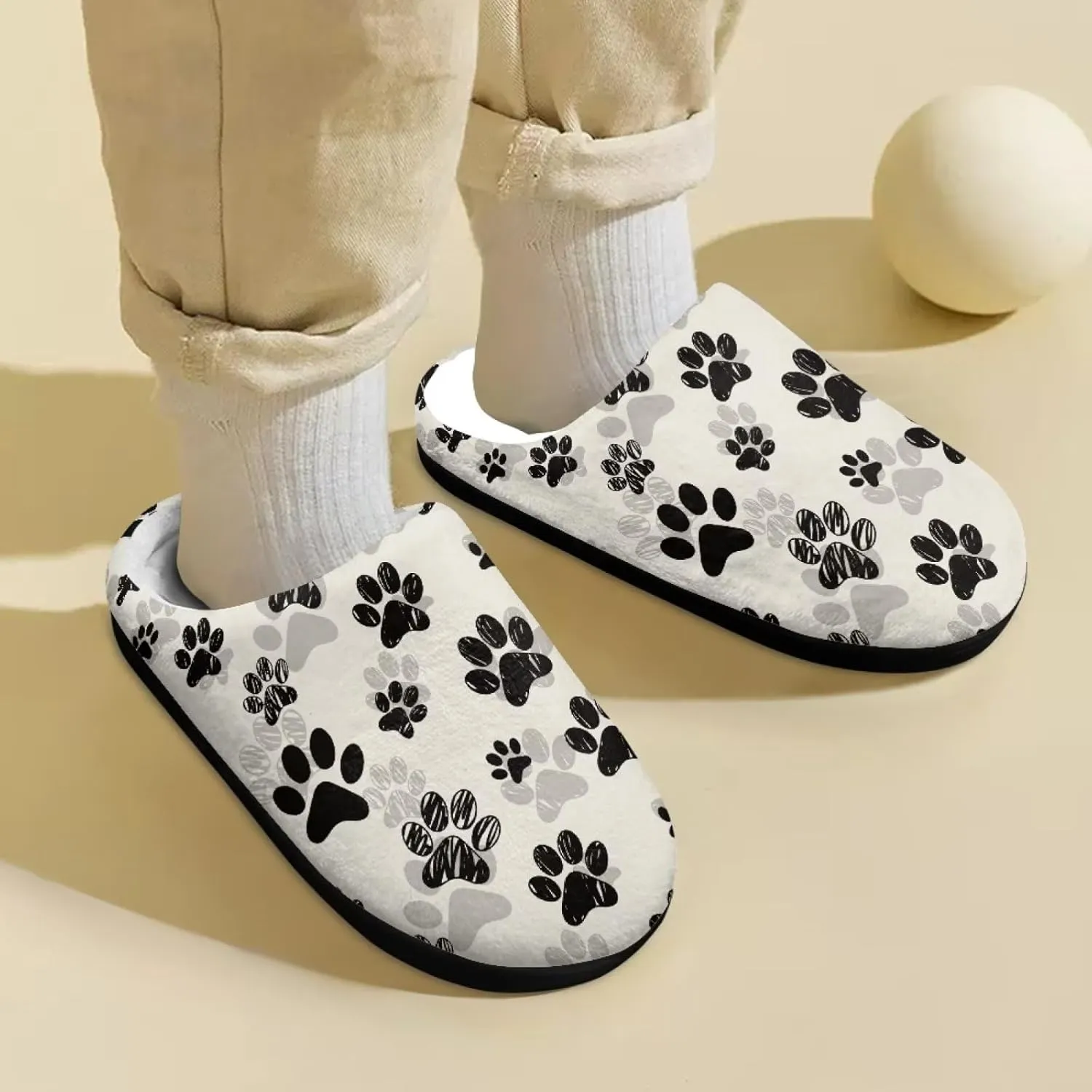 Kids Slippers for Boys Girls, Cute Soft Plush Anti-slip Fluffy Fuzzy House Slippers with Memory Foam for Home Outside