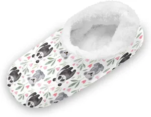 Kids Winter Slippers Panda Bear Koala Animals Hearts Leaf Warm Soft Non Slip House Slippers for Boys Girls Indoor