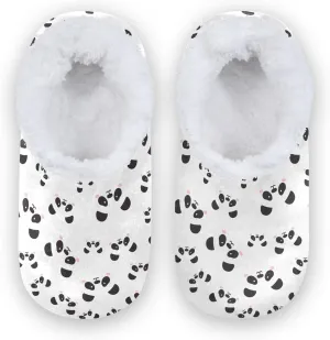 Kids Winter Slippers Panda Face Lovely Cartoon Animal Print Warm Soft Non Slip House Slippers for Boys Girls Indoor