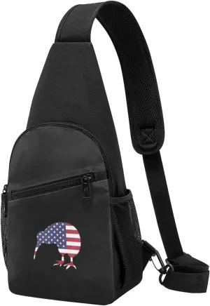 Kiwi Bird New Zealand Usa Unisex Chest Bag Lightweight Crossbody Shoulder Bag Travel Pocket