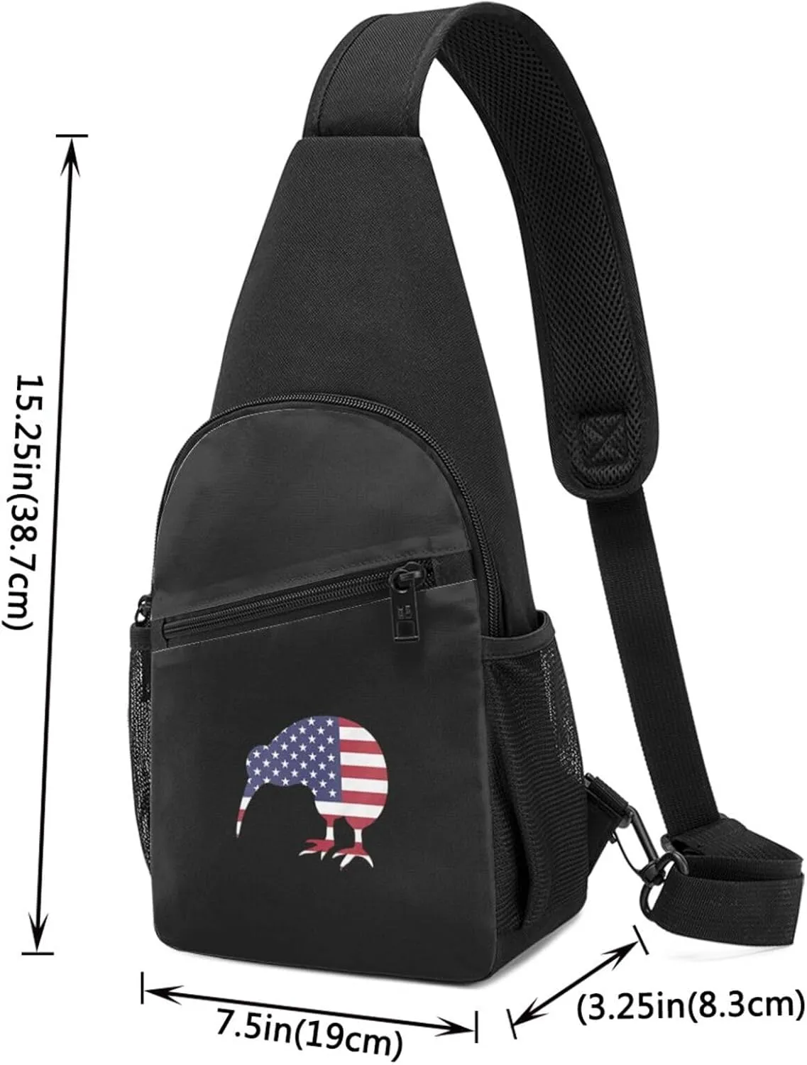 Kiwi Bird New Zealand Usa Unisex Chest Bag Lightweight Crossbody Shoulder Bag Travel Pocket