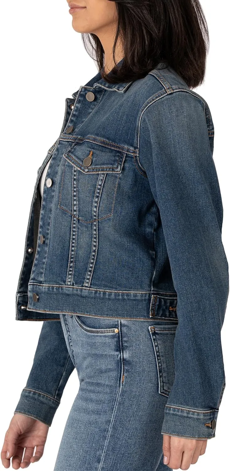 KUT from the Kloth Women's Julia Crop Jacket W/Drop Shoulder-Regular Waistband