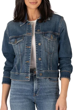 KUT from the Kloth Women's Julia Crop Jacket W/Drop Shoulder-Regular Waistband