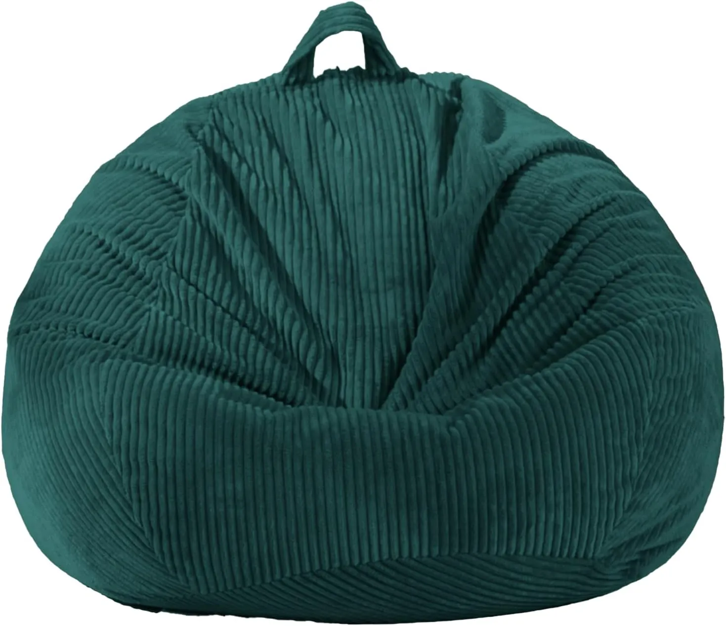 Large Stuffed Animal Storage Bean Bag Chair （No Filler）, 3 ft Giant Heavy Soft Corduroy Bean Bag Cover for Kids Teens & Adults，Round Fluffy Sofa for Home Living Room