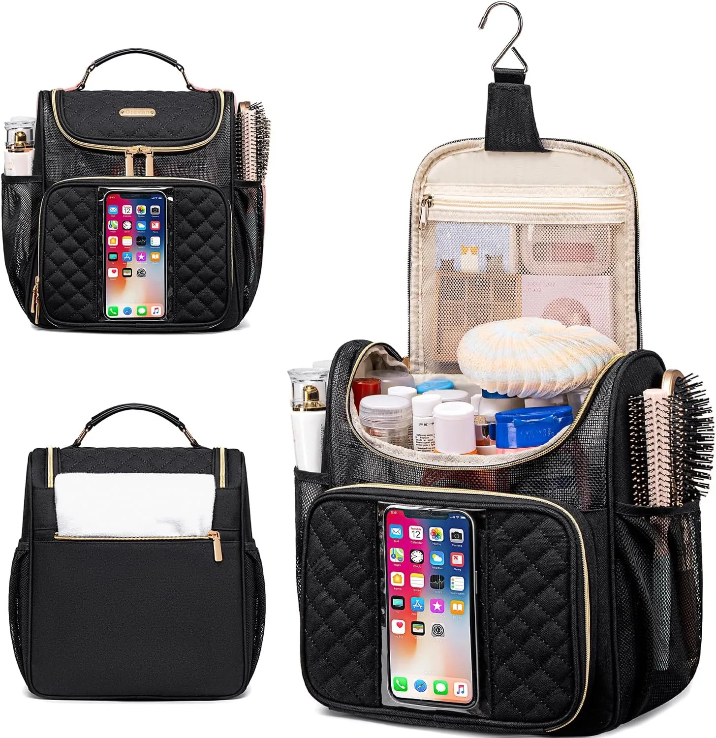 Large Toiletry Bag for Women Men,Portable Shower Caddy For College Dorms,Gym Shower Bag for Women, Quick Dry Hanging Toiletry Bag Bathroom Accessories Bag for Traveling, Camping Essentials