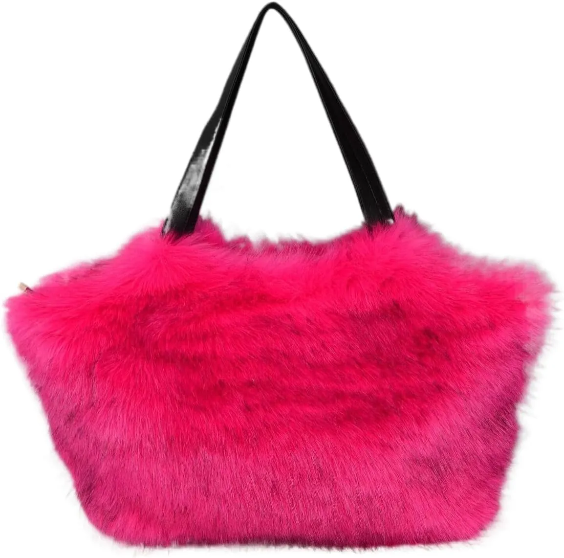 Large Winter Purse for Women Trendy 2024 Fluffy Tote Bag Fuzzy Large Tote Bag Faux Fur Crossbody Bag