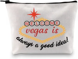 Las Vegas Is Always A Good Idea Travel Vacation Makeup Travel Bag for Women (Las Vegas Is A Good Idea)